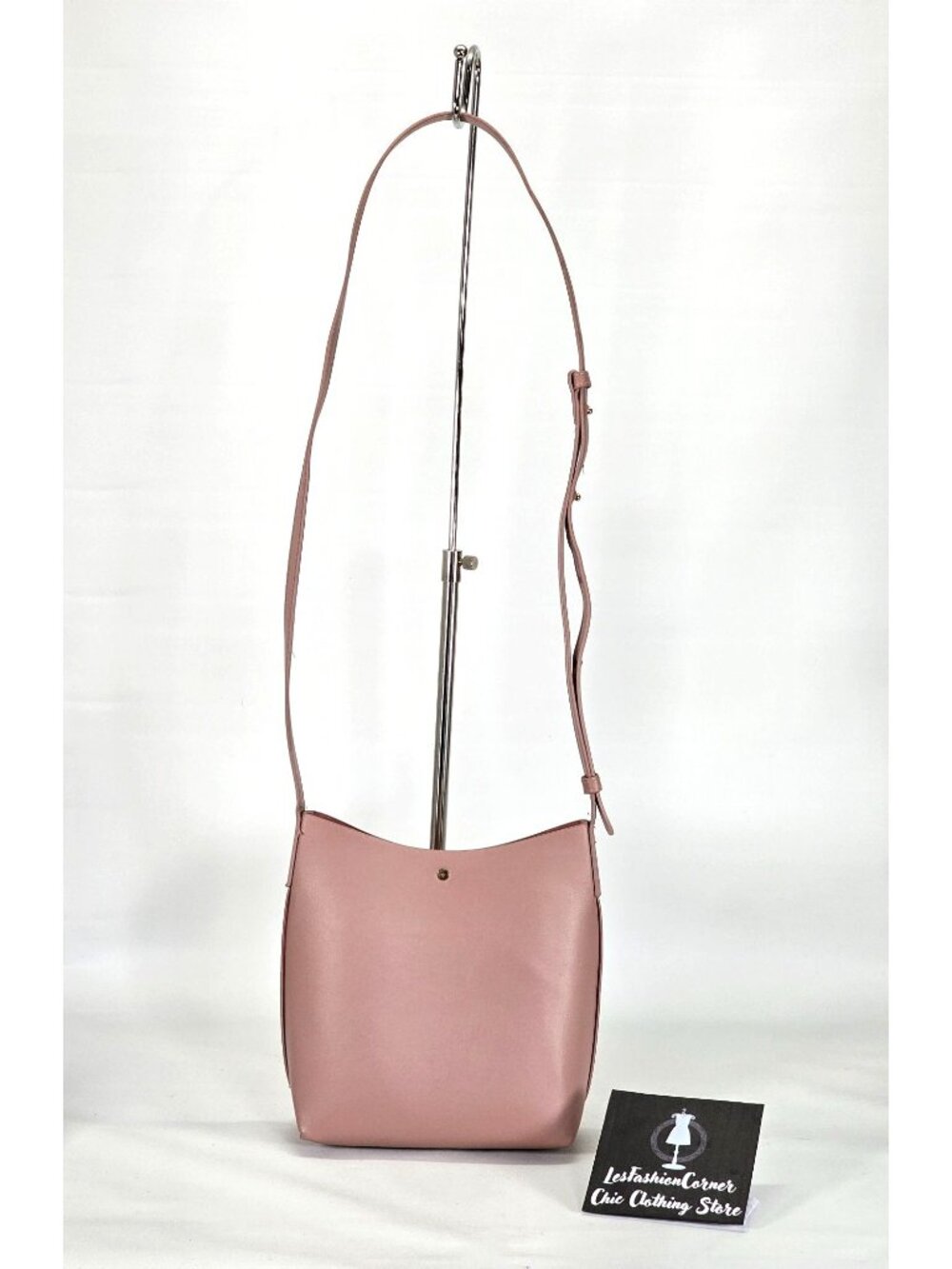 ANTHROPOLOGIE Women's Blush Samara Bucket Shoulder Bag Crossbody Size M 1234 - Picture 8 of 14